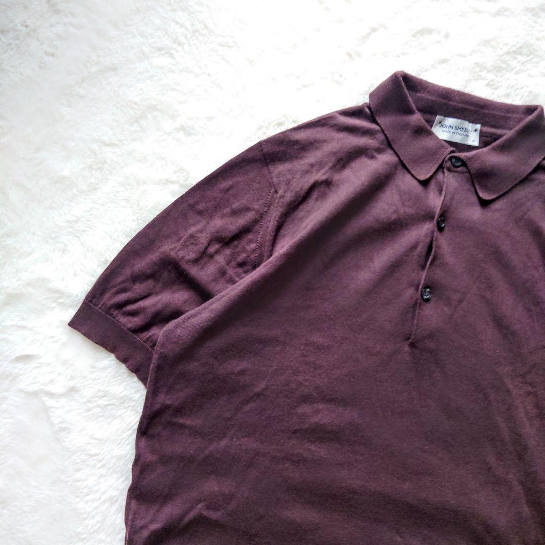 JOHN SMEDLEY シーアイランドコットン ポロシャツ ダークブラウン M