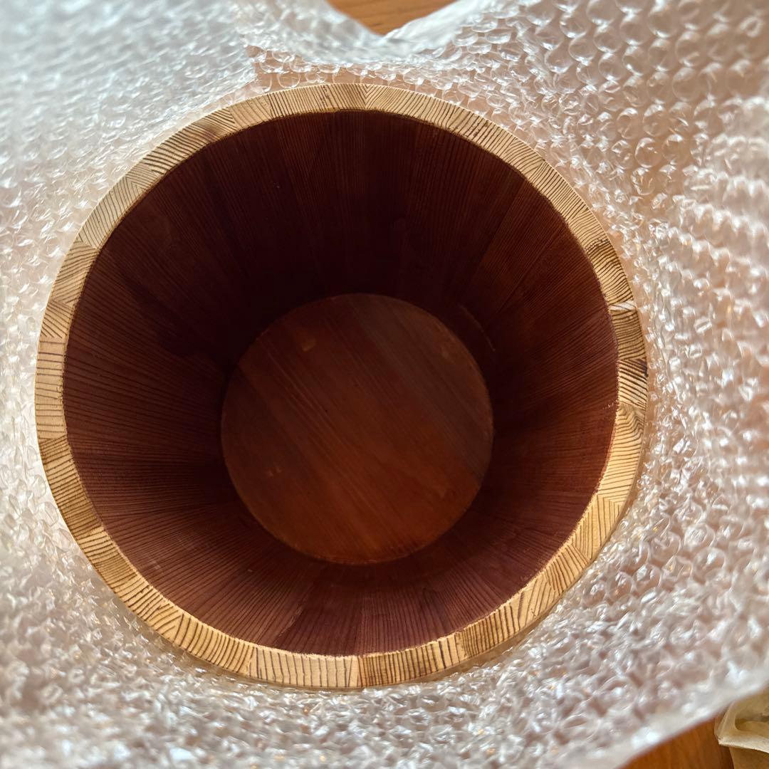 新品　味噌桶（藤井製桶所製 味噌出来高6kg用） 吉野杉 漬物桶