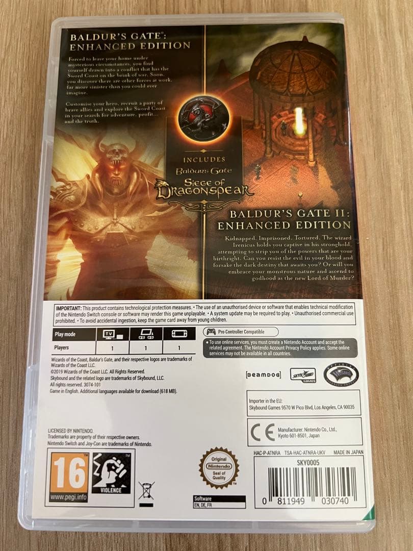 Baldur's Gate 1 & 2 Enhanced EU版 Switch