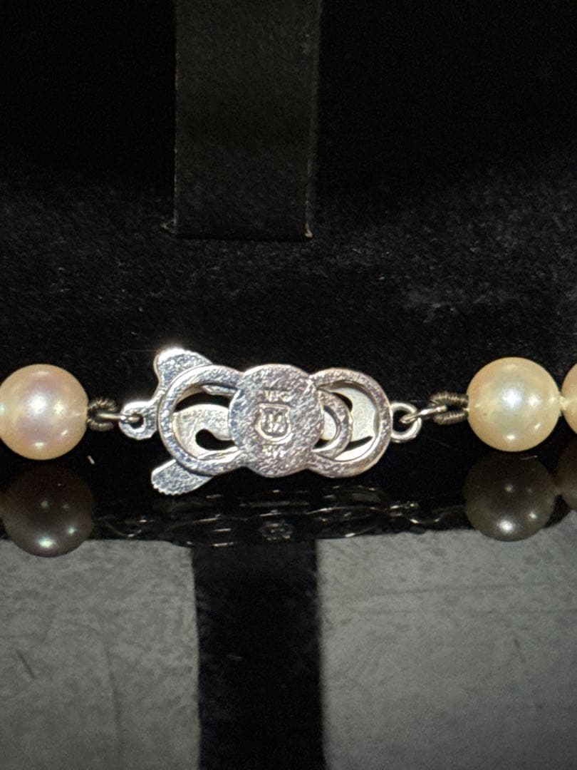 MIKIMOTO K14 WG 金無垢 真珠 パール ネックレス 約73.5cm