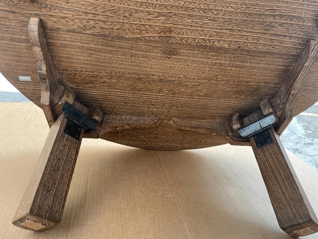 ちゃぶ台　丸形　コンパクト　 軽量桐材 2脚セット　和座敷 昭和レトロ