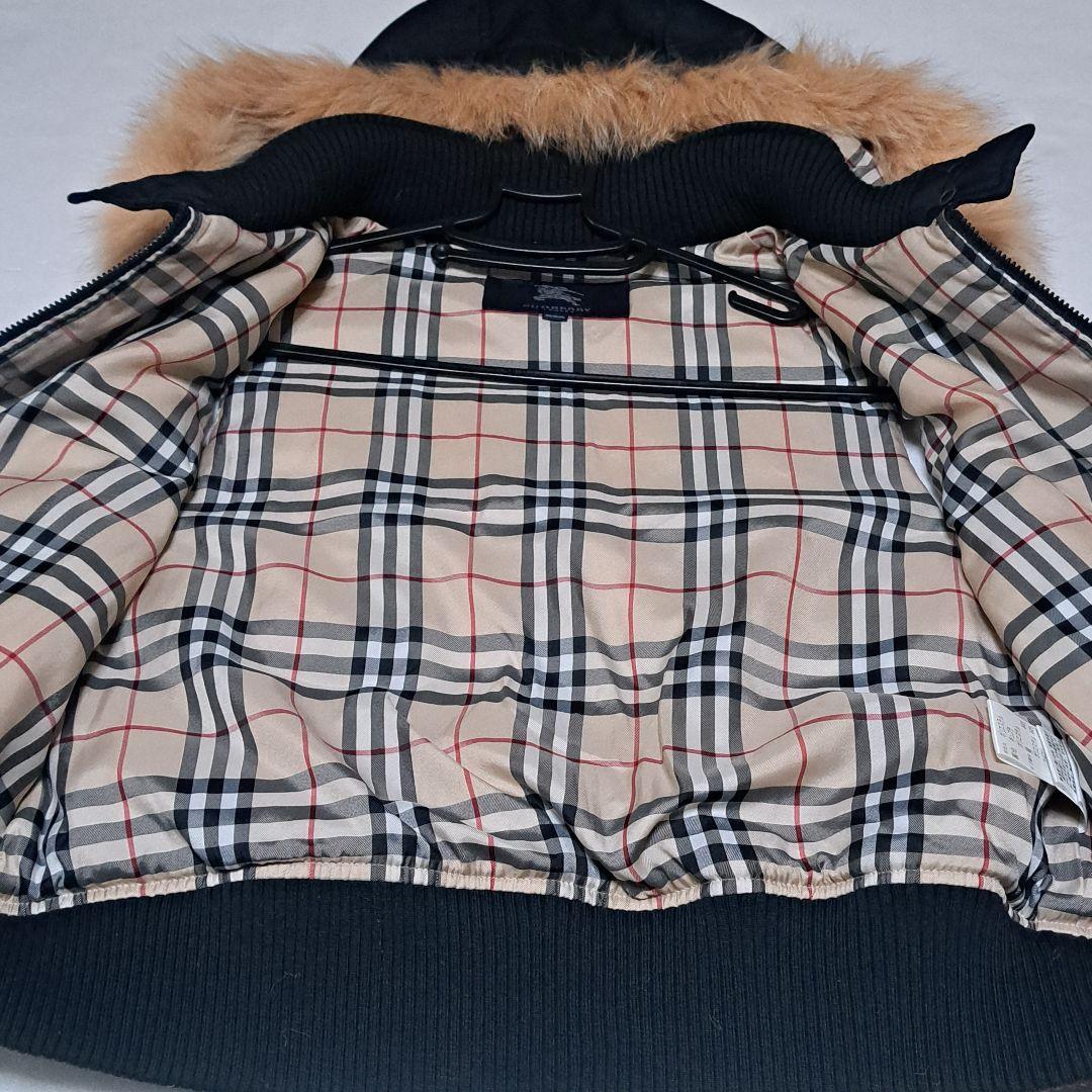 【極美品】バーバリーロンドン ベスト ノバチェック フォックスファー Sサイズ