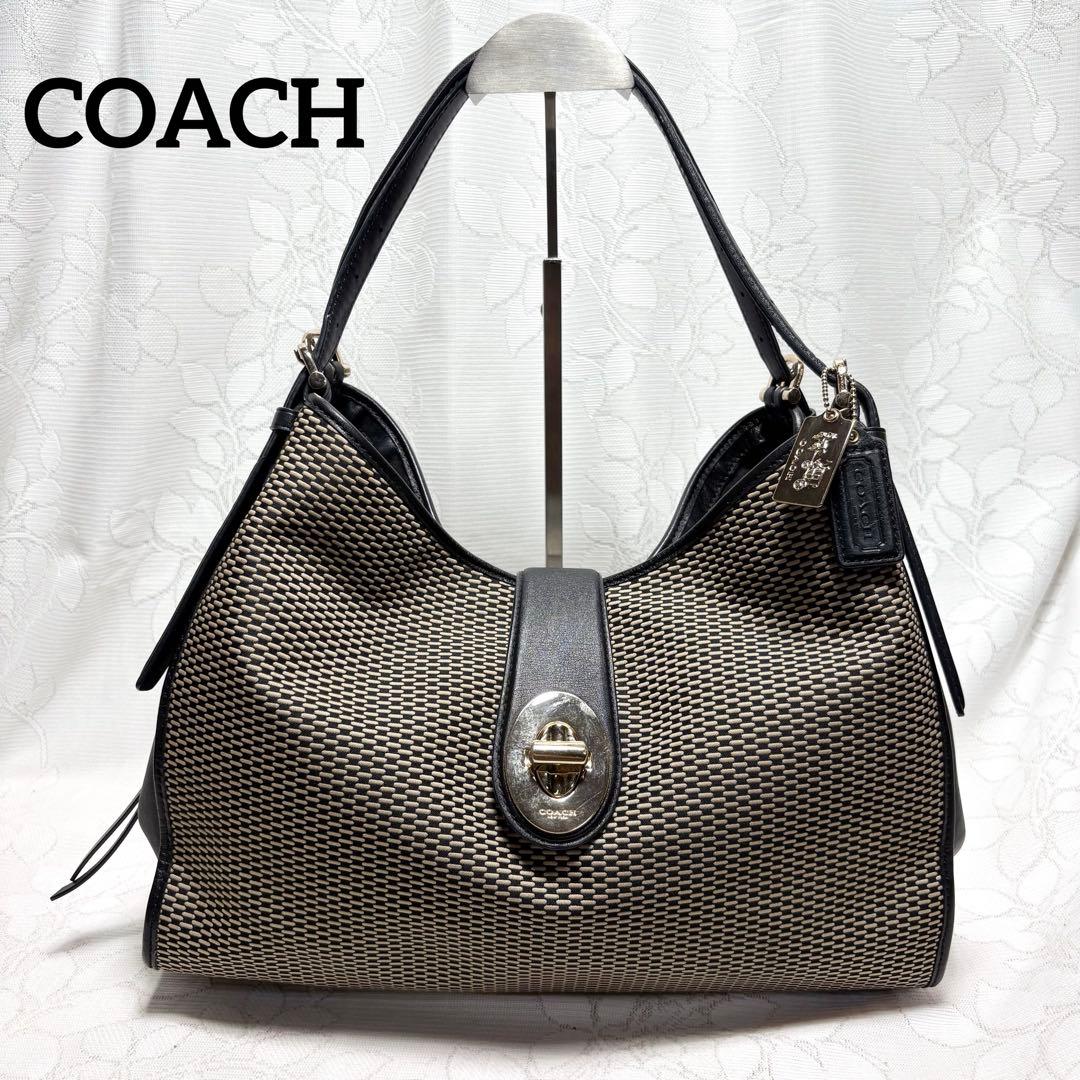 【美品】COACH コーチ マディソン ハンドバッグ A4 大容量 上品