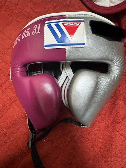 Winning ボクシングヘッドギア＆グローブ 14 ozファールカップネーム入