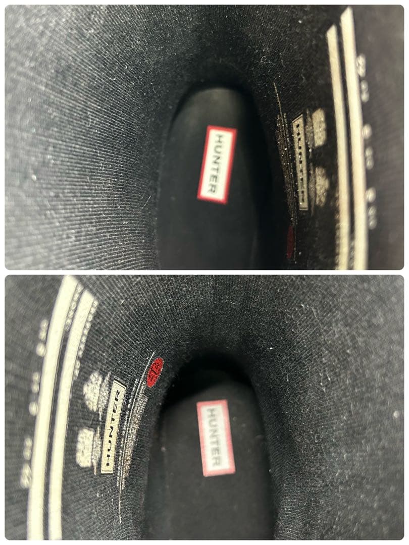 【綺麗】HUNTER オリジナル モックトゥ ショートブーツ ブラック 27