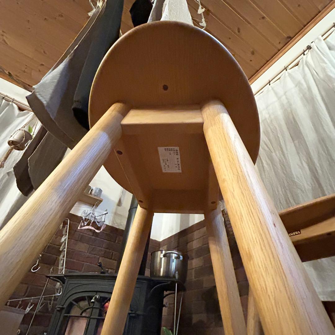 柏木工　ナチュラルウッド カウンターチェア　　 バースツール 2脚セット