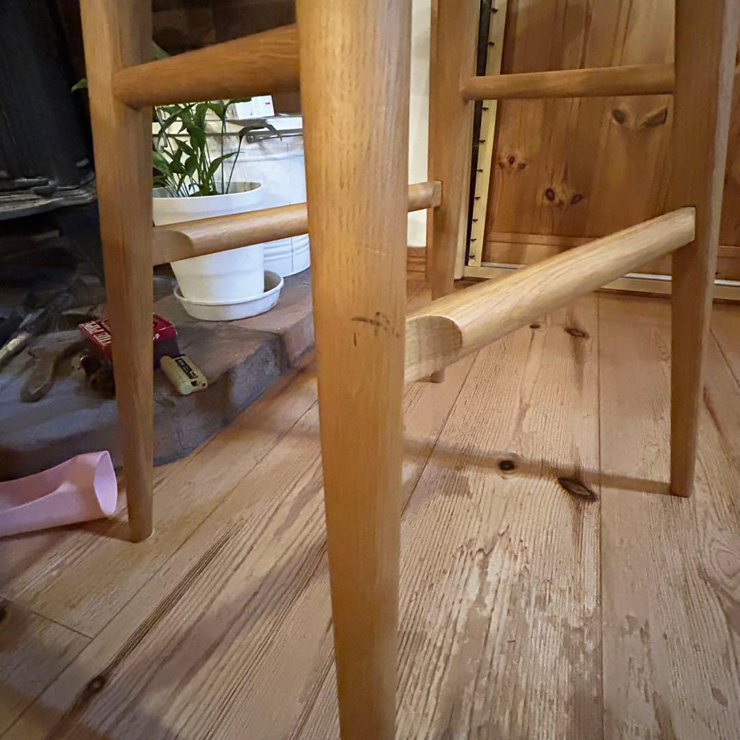 柏木工　ナチュラルウッド カウンターチェア　　 バースツール 2脚セット