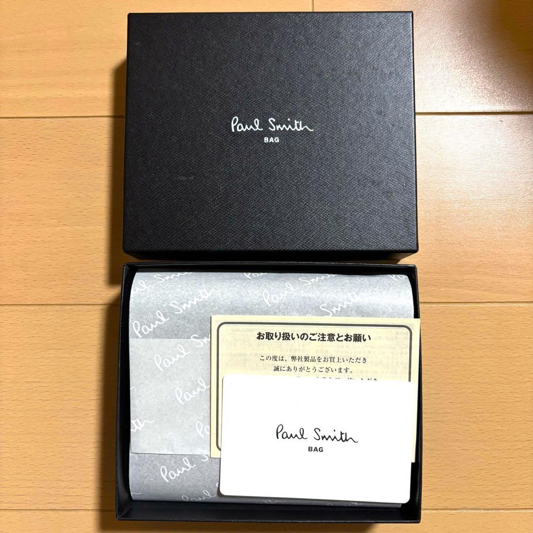 Paul Smith 現行品　ハイライトステッチ　二つ折り財布　極美品　黒