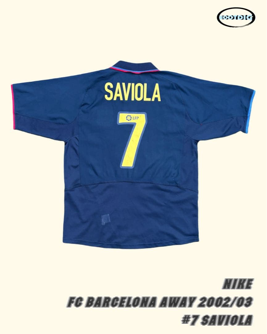 バルセロナ アウェイユニフォーム サビオラ サッカー　NIKE 00s
