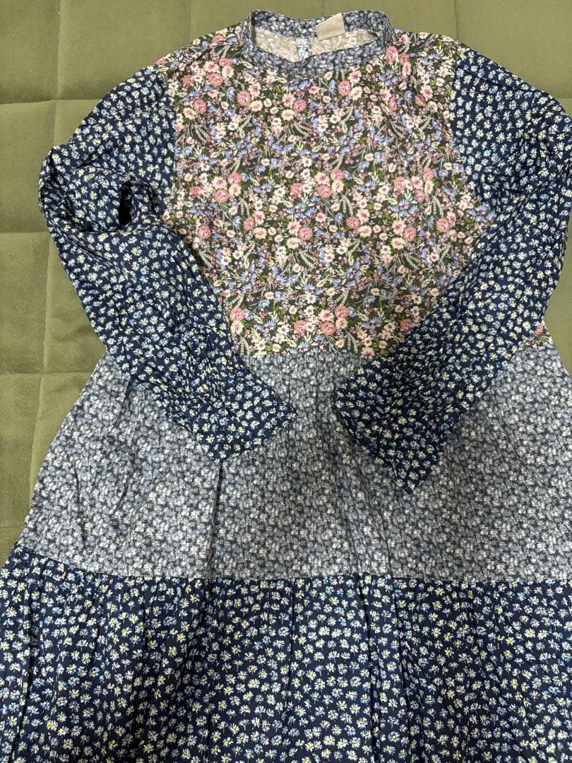 TSUHARU リバティパッチワークワンピース