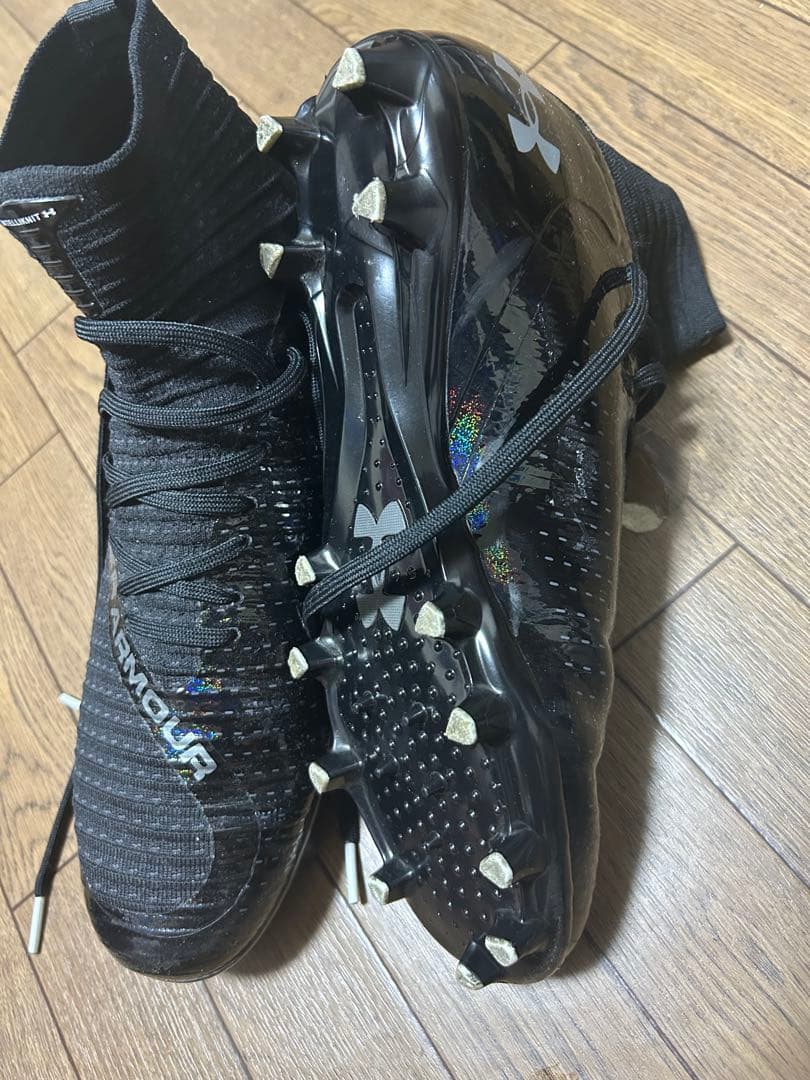 【UNDER ARMOUR】アメフトスパイク　ブラック　26.5cm