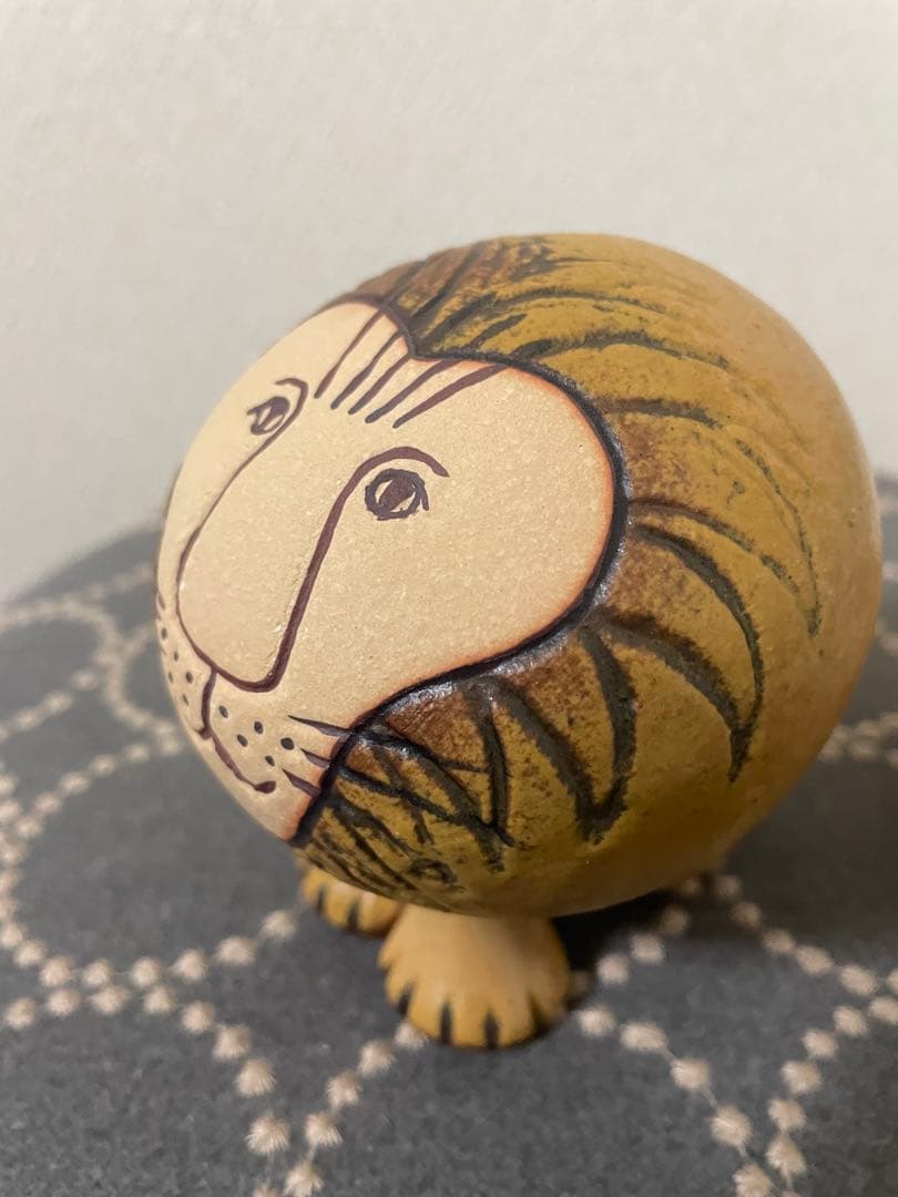 リサラーソン 置物 ライオン セミミディアム（中）&ミニ（小）　2点セット　陶器