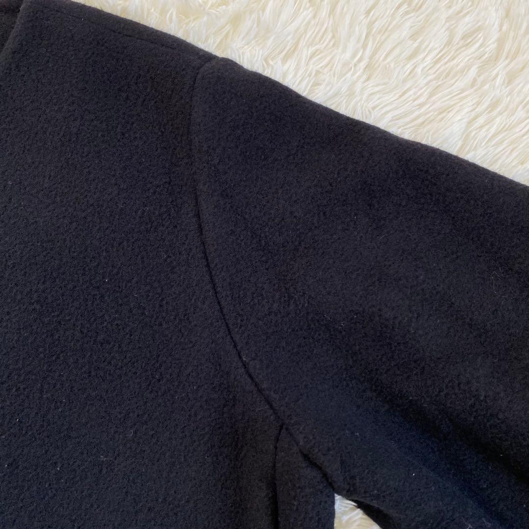 【完売品】yori ヨリ エアリーパフショートコート　ノーカラー　ブラック　38