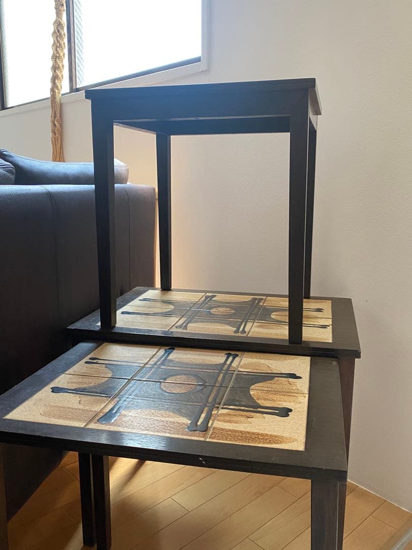 【special】ロイヤルコペンハーゲン社　タイルトップネストテーブル　70s