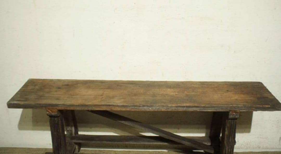 1069 ビンテージ　小振りなベンチ　椅子　イス　チェア　古家具　古道具　レトロ