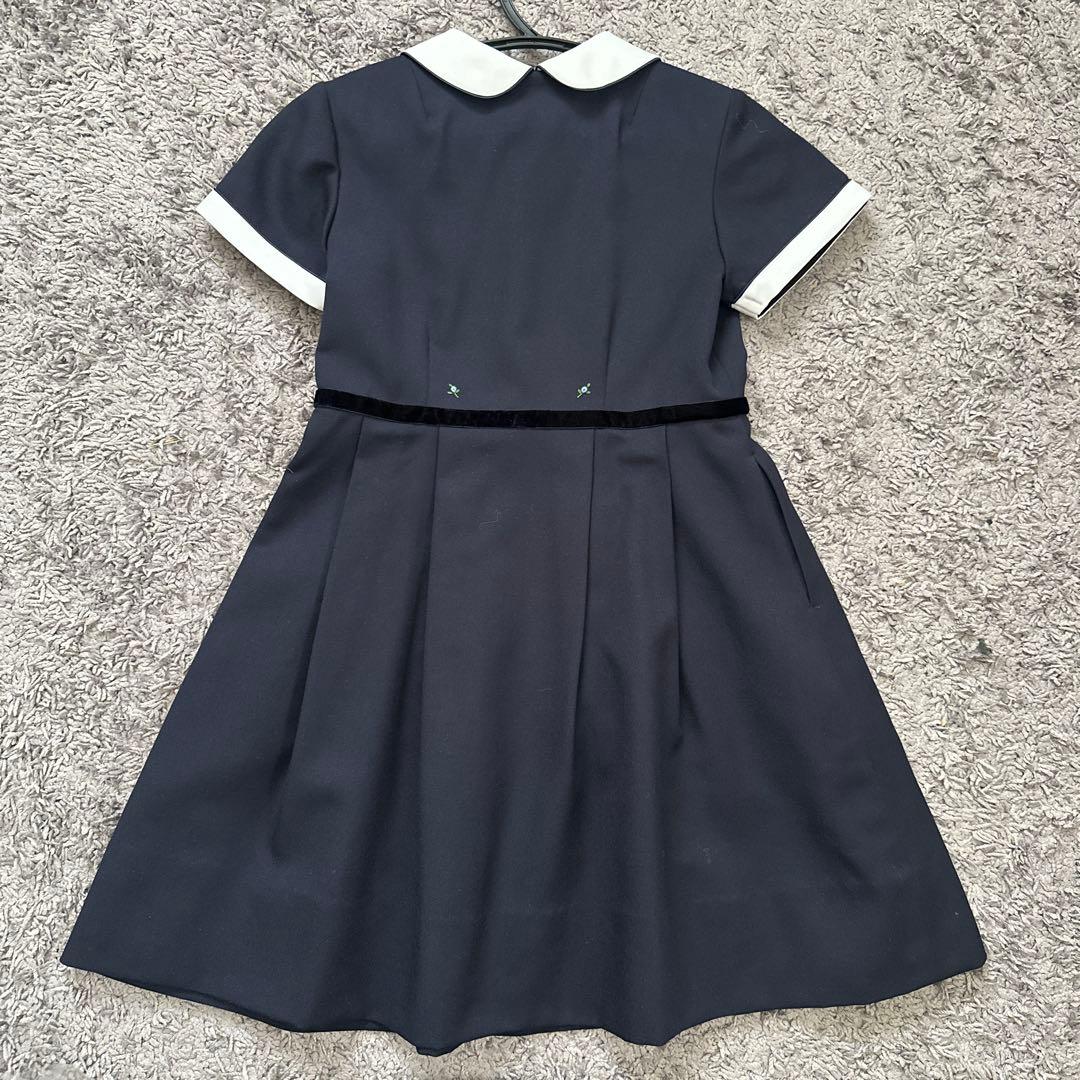 Shichiri ネイビー 半袖ワンピース M 七里