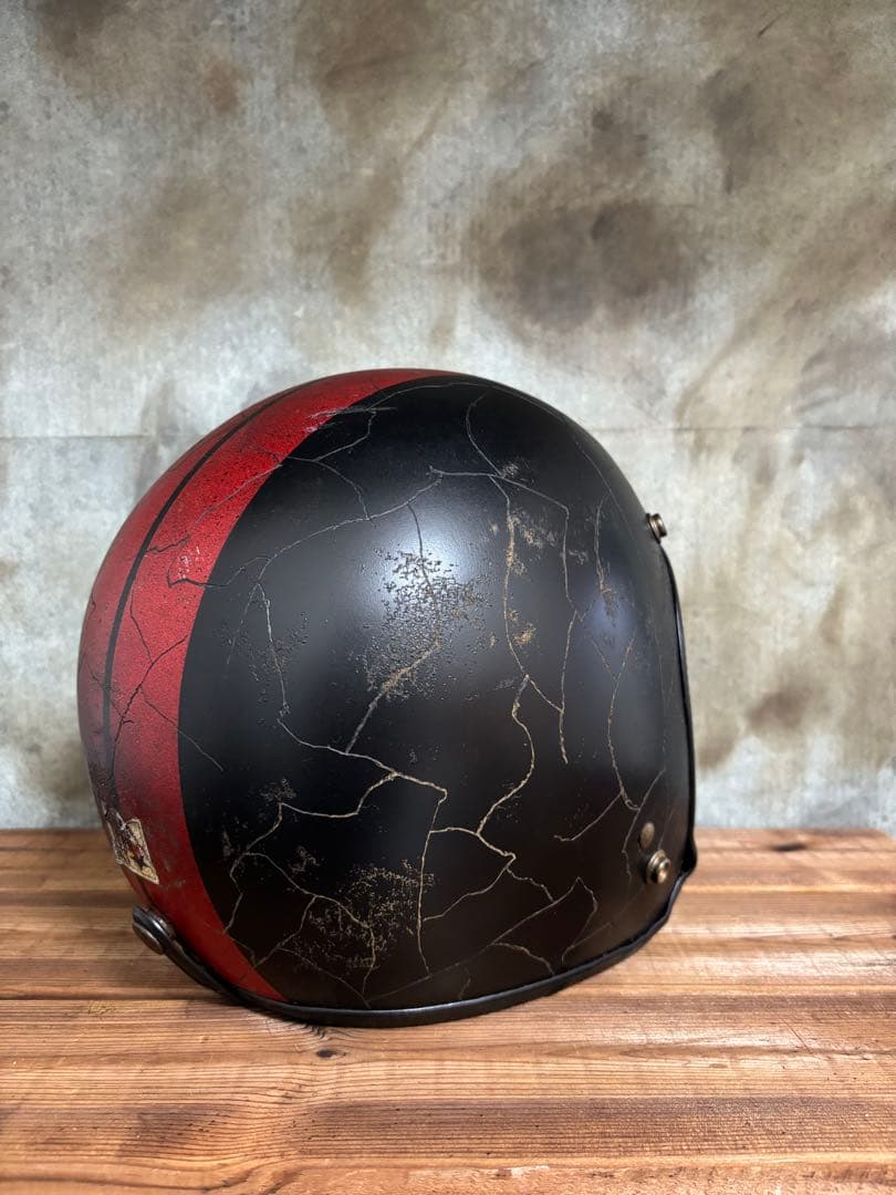 金*欠様 ジェットヘル 小帽体 目深く被れる　ビンテージ風 エイジング Lサイズ