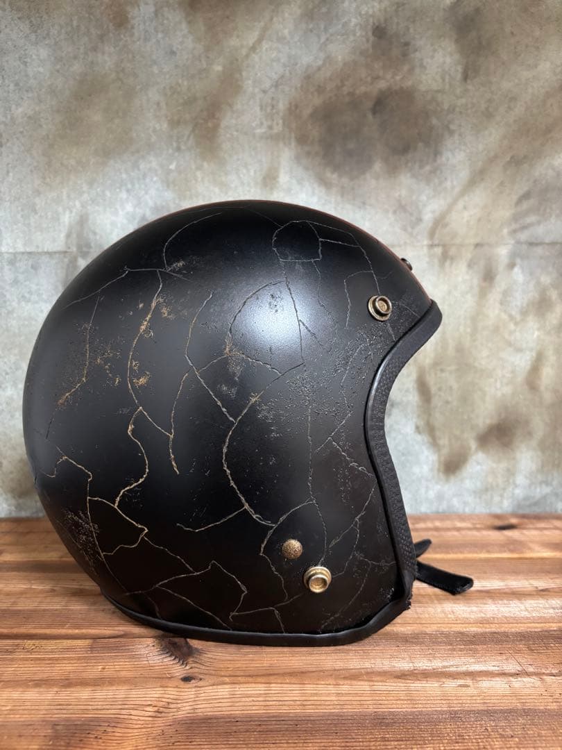 金*欠様 ジェットヘル 小帽体 目深く被れる　ビンテージ風 エイジング Lサイズ