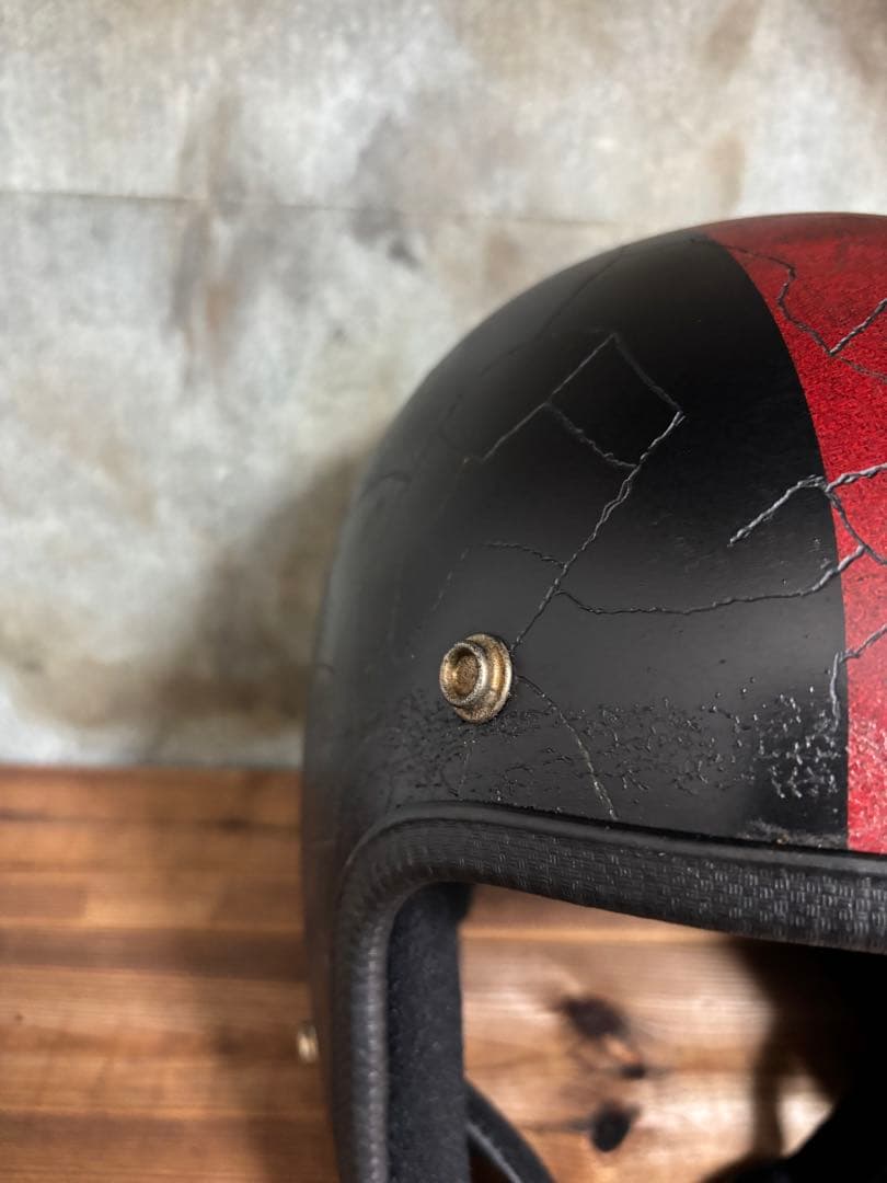 金*欠様 ジェットヘル 小帽体 目深く被れる　ビンテージ風 エイジング Lサイズ