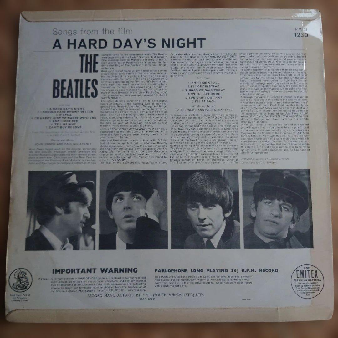 レア南アフリカ盤The Beatles A Hard Day's Night