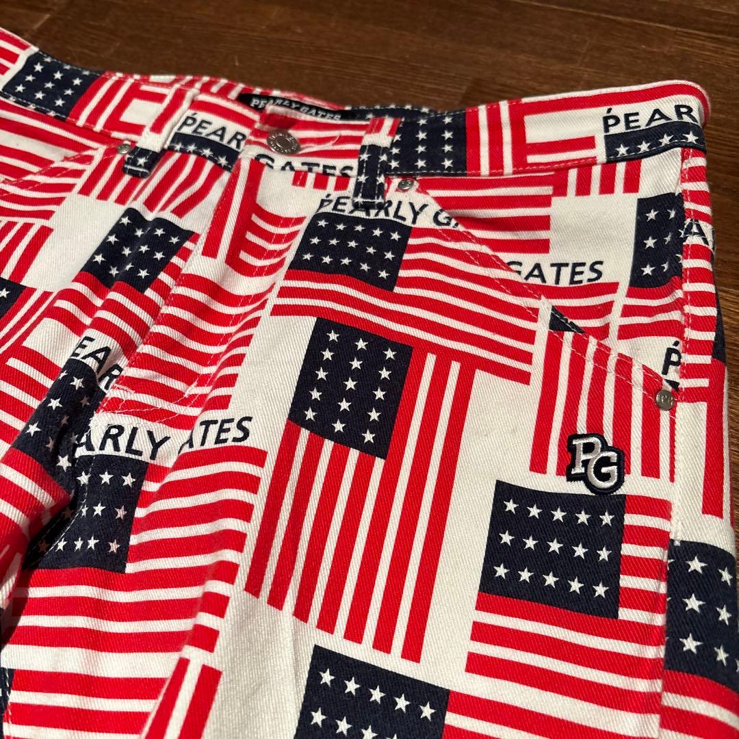 PEARLY GATES アメリカ国旗パンツ サイズ4