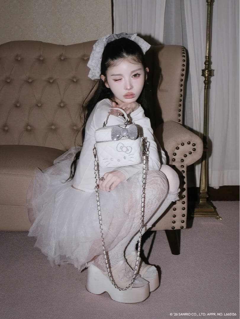 新品未開封 ダーリッチ Hello Darich キルティングスクエアミニバッグ