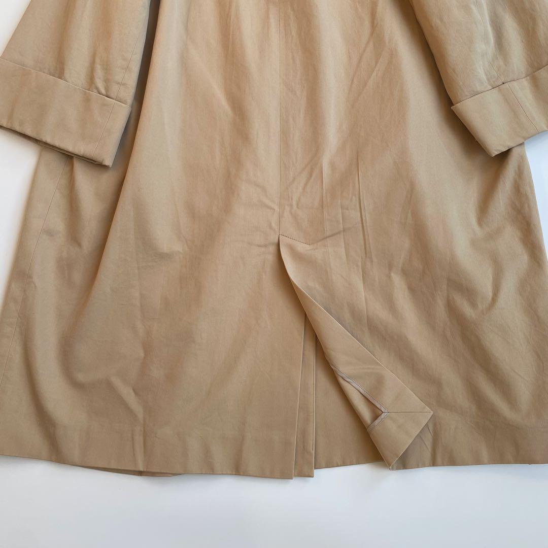 美品✨23区 定価4.2万円　コットン　ノーカラーコート 大きいサイズ44