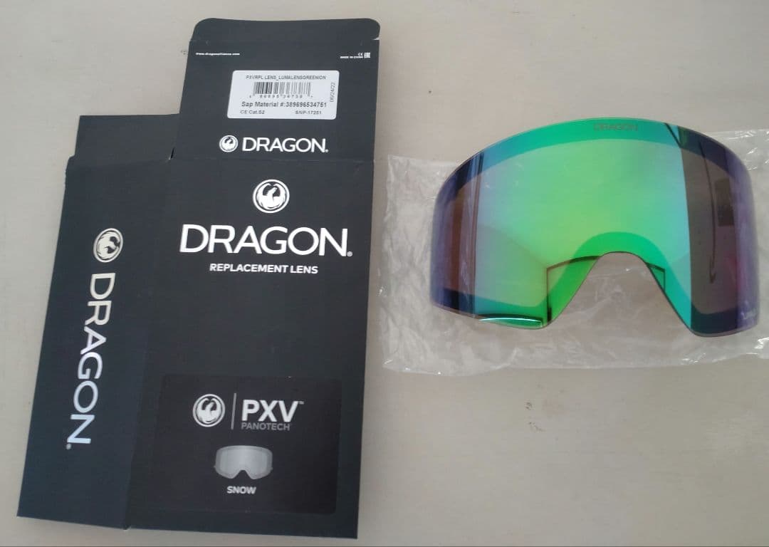 DRAGON PXV 　スペアレンズ LUMALENS GREEN ION