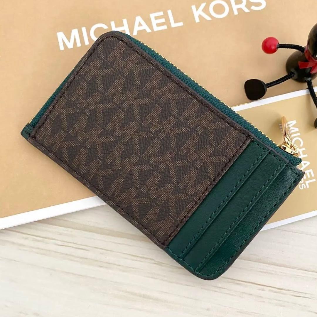 新品 MICHAEL KORS ケース ダークグリーン 小銭入れ財布