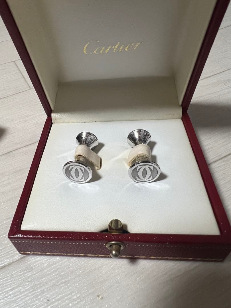 値下げカルティエ シルバーカフリンクス　Cartier silver cuffs