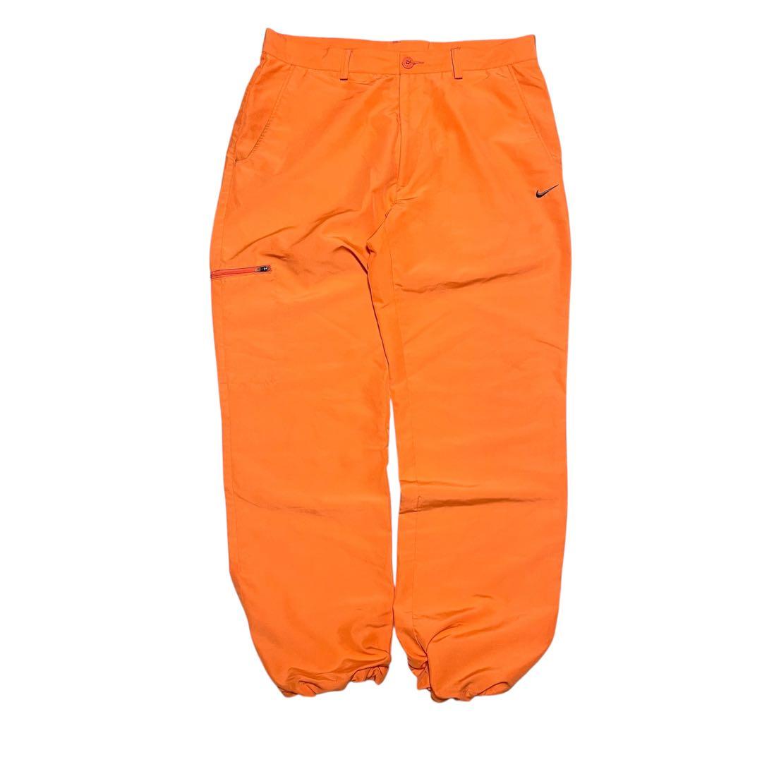 00s NIKE ナイロンカーゴパンツ バギー オレンジ ワイド テック y2k