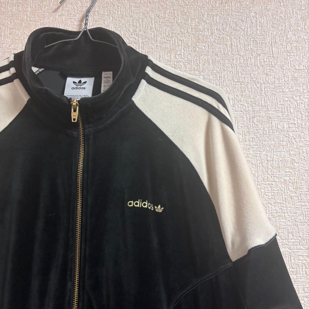 adidas トラックジャケット ベロア ジャージ ジップアップ