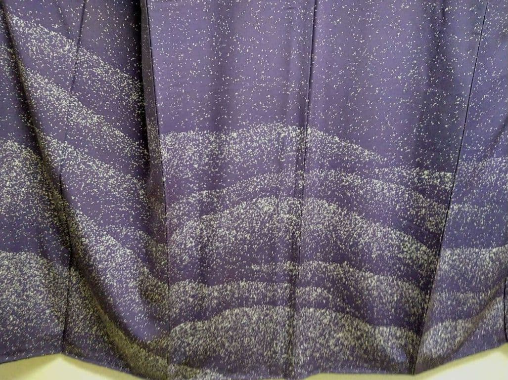 a*.様 正絹　作家物　叩き染訪問着　藤色