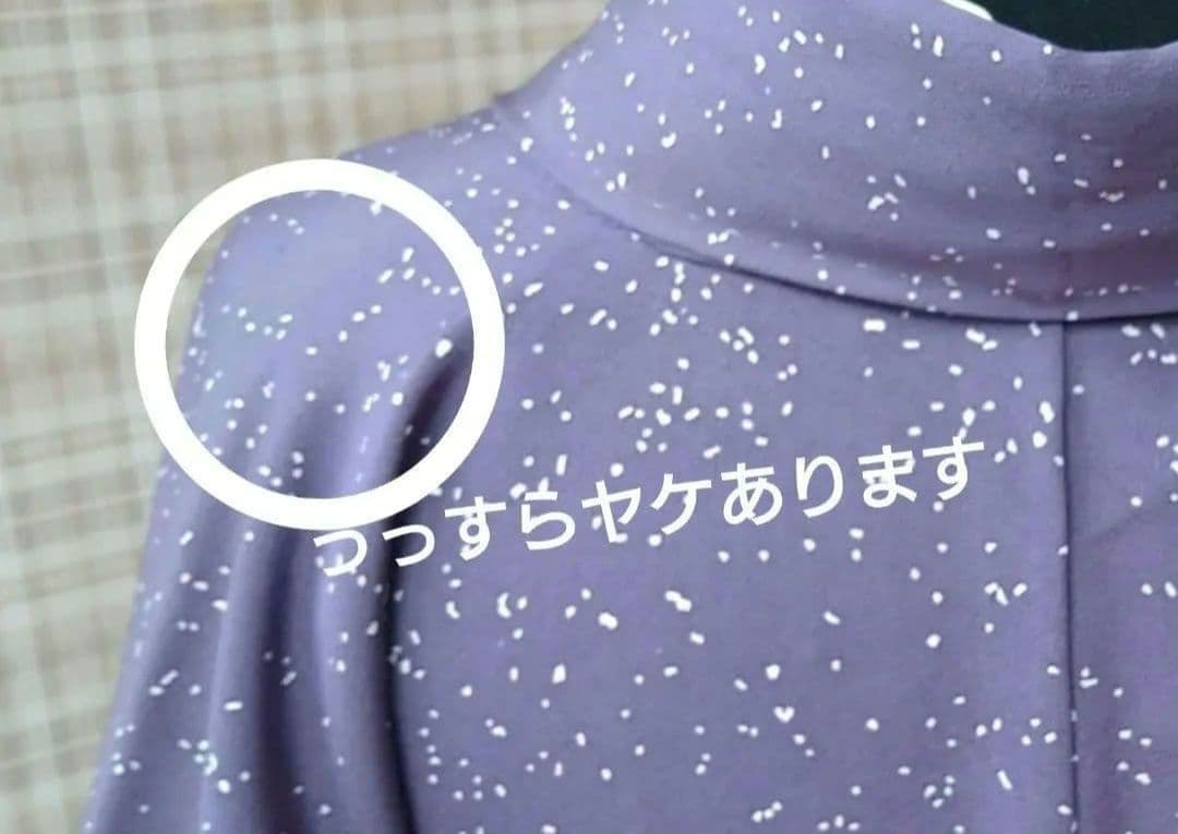 a*.様 正絹　作家物　叩き染訪問着　藤色