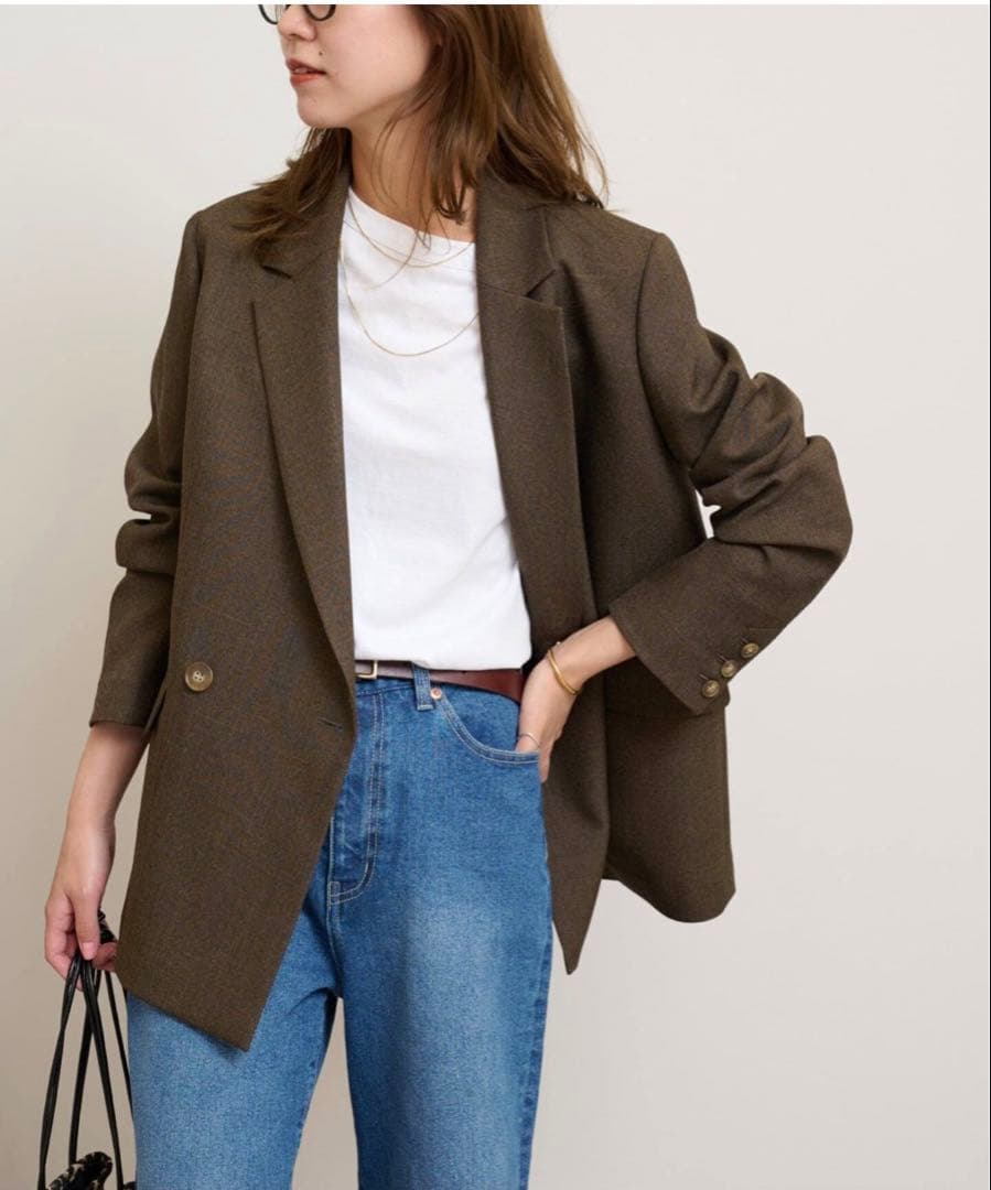 シャークツイードテーラードジャケット