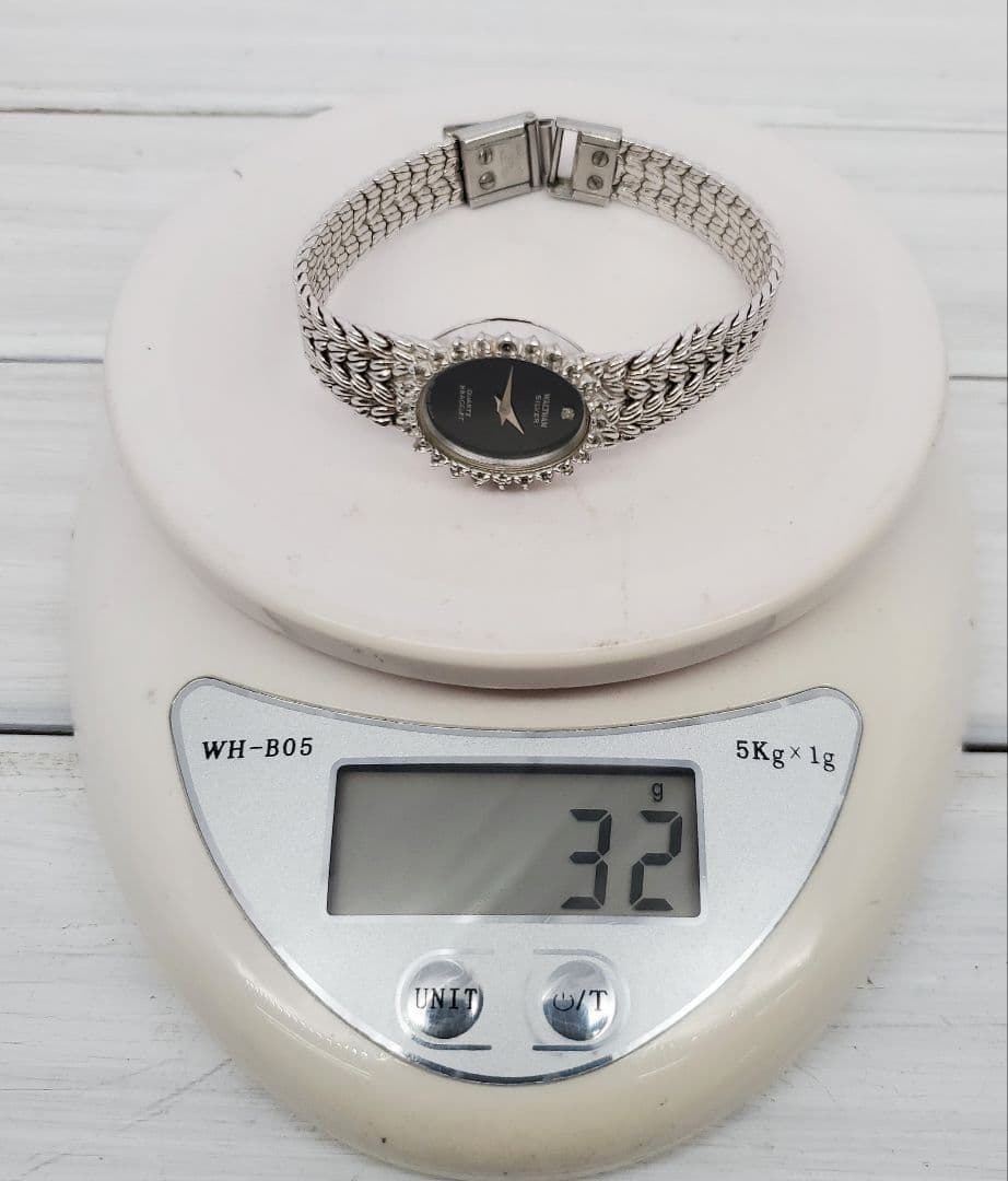 ウォルサム ダイヤベゼル 1Pダイヤ SV925 　レディース　時計　不動　銀製