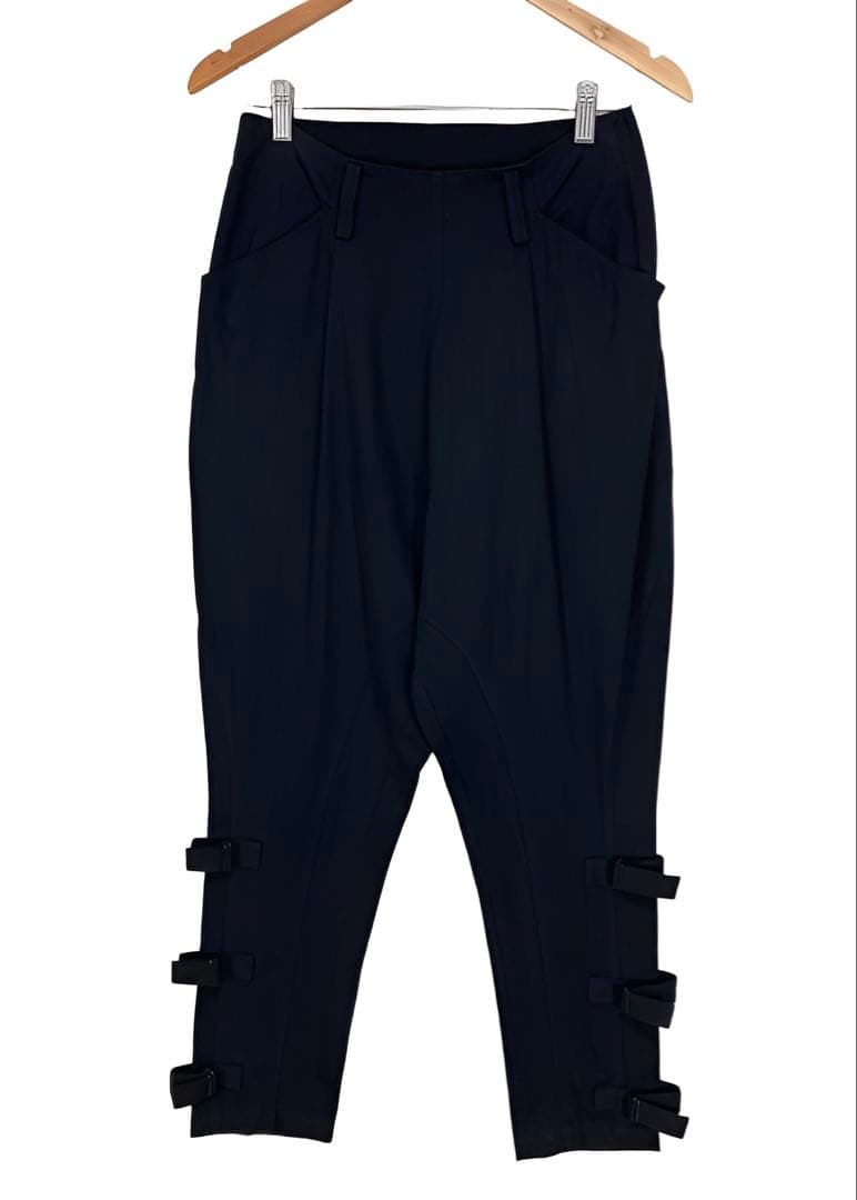 Y's ワイズ ソフト コットンツイル ジョッパーズパンツ 黒1