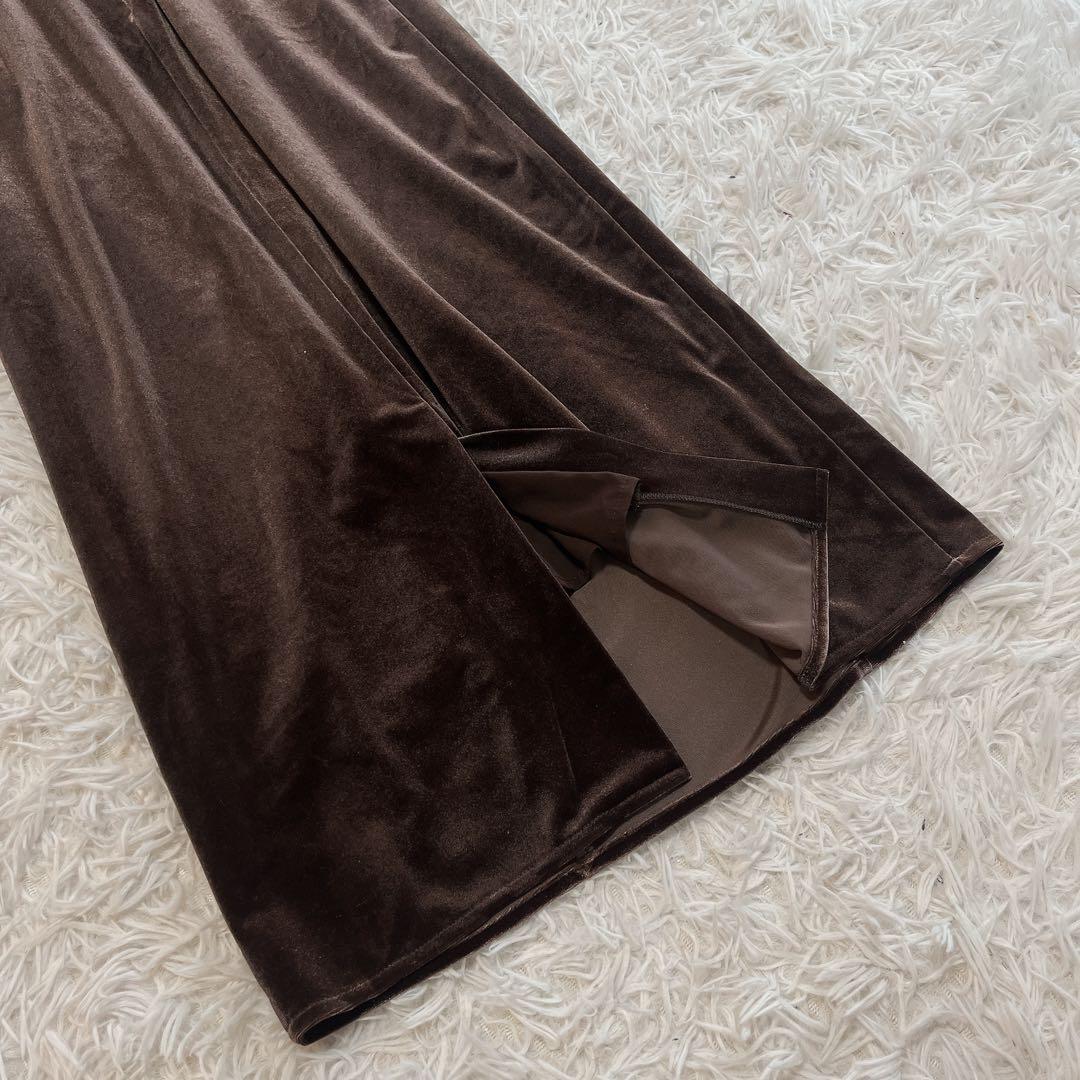 美品 PourVous ボレロセットベロアドレス 結婚式 パーティー お呼ばれ