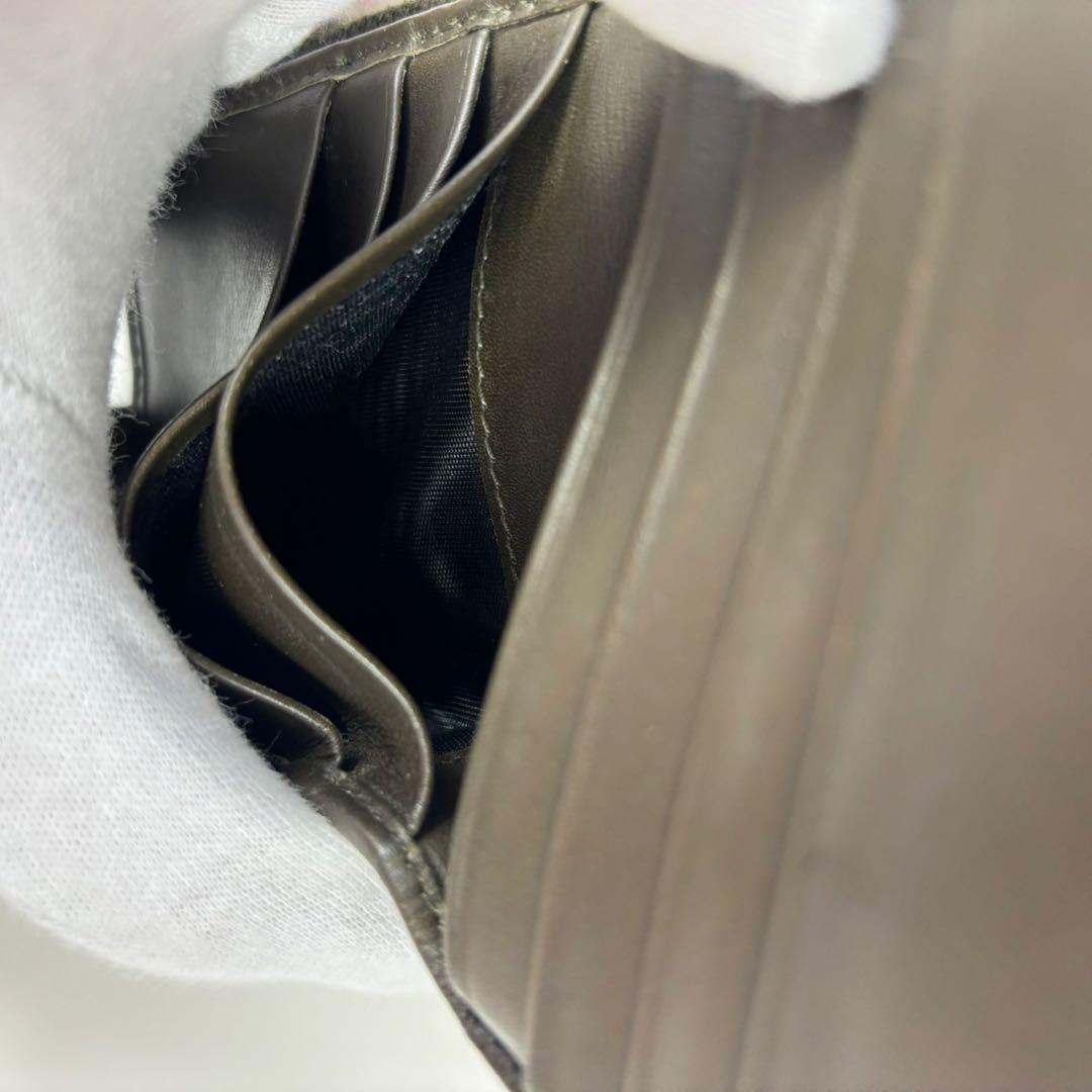 【激レア】イヴサンローラン　YSL　折財布　カサンドラ　エンボス　グリーン