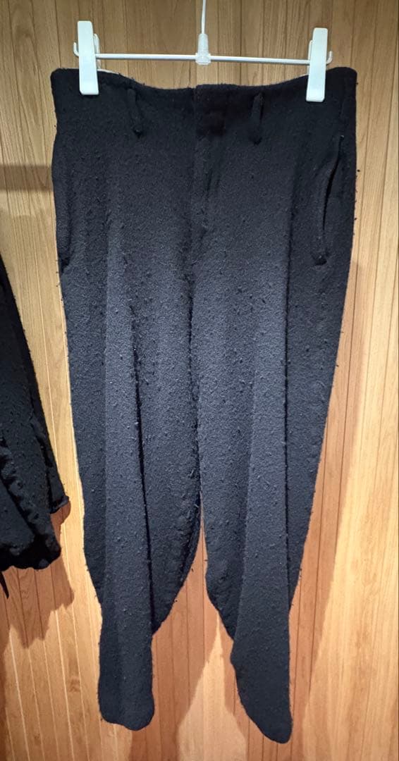 美品 ウール縮絨セットアップ 2022 AW 黒 M 縮絨 ノマド期 PLUS