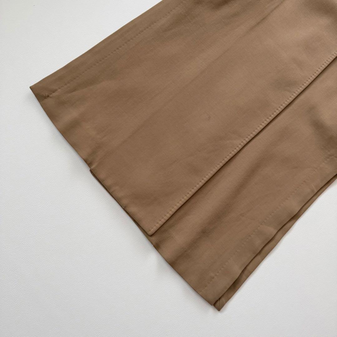 アドーア　ロングジレ　ダブルフェイス　サイドスリット　レイヤード　近年　ベージュ