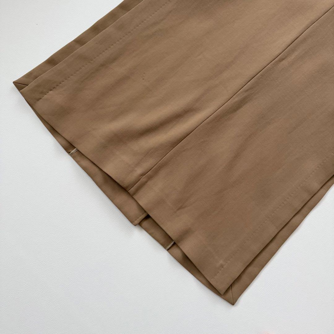 アドーア　ロングジレ　ダブルフェイス　サイドスリット　レイヤード　近年　ベージュ