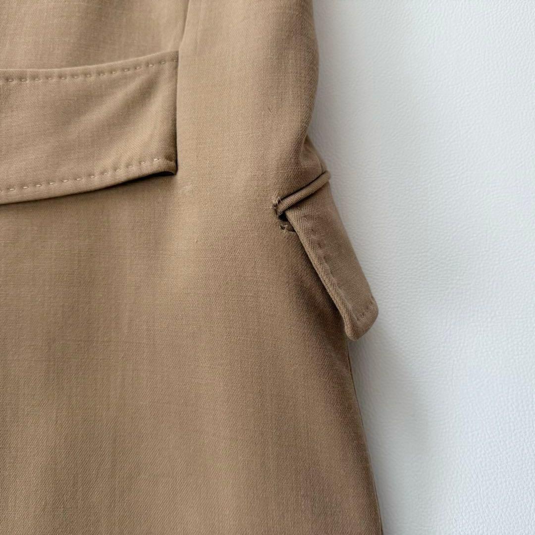 アドーア　ロングジレ　ダブルフェイス　サイドスリット　レイヤード　近年　ベージュ