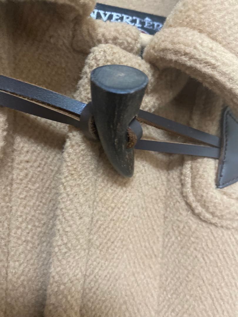 INVERTRE ベージュ ダッフルコート フード付き　38 英国製