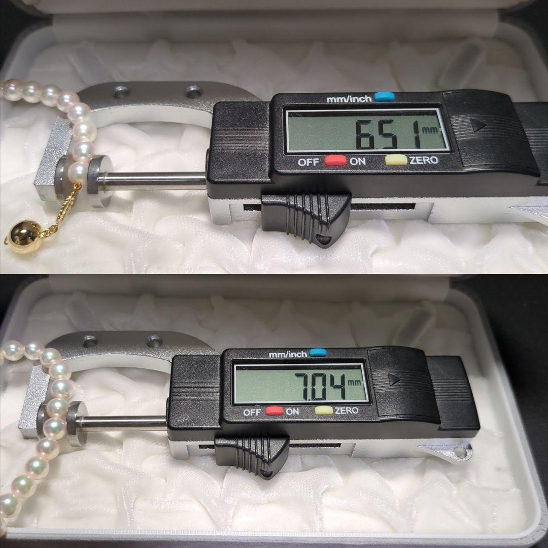 【MIKIMOTO K18】あこや真珠 ネックレス 約6.5-7.0mm 433