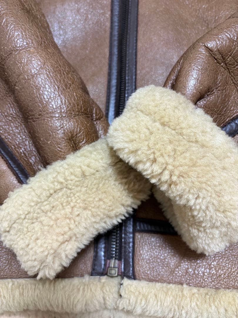 【週末限定値下げ！】B-3 本革 羊皮 ムートン フライト ジャケット L