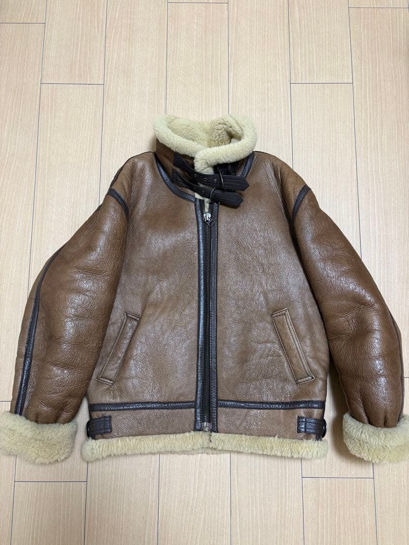 【週末限定値下げ！】B-3 本革 羊皮 ムートン フライト ジャケット L