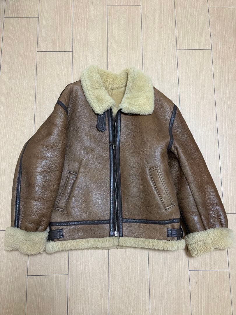 【週末限定値下げ！】B-3 本革 羊皮 ムートン フライト ジャケット L