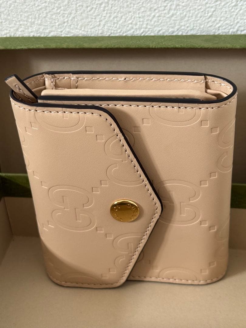 GUCCI グッチ GGレザー ミディアム 3つ折り財布　772793