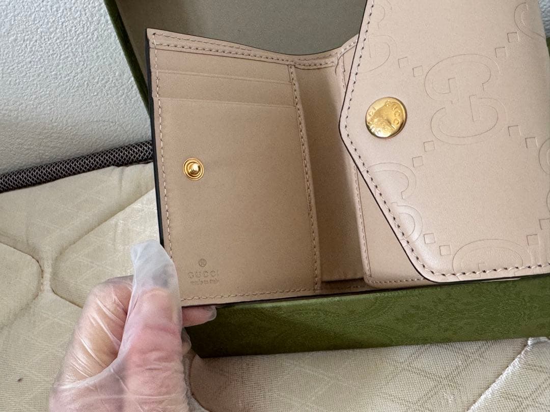 GUCCI グッチ GGレザー ミディアム 3つ折り財布　772793